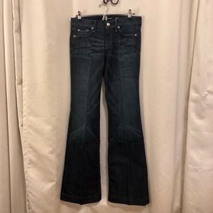 NWT 7 for all mankind flare Dojo jeans dark indigo